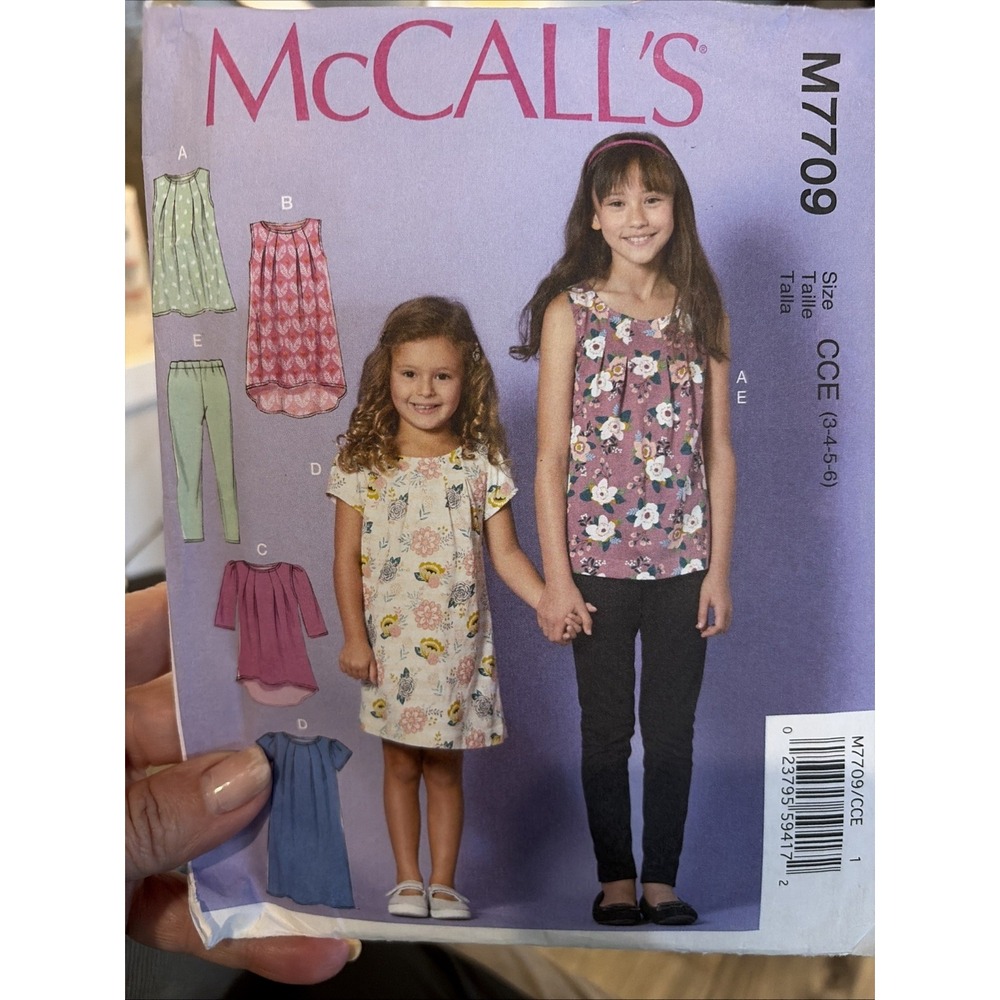 Girls McCalls Dress & Pants Outfit Sewing Pattern M7709 Cut To Size 5